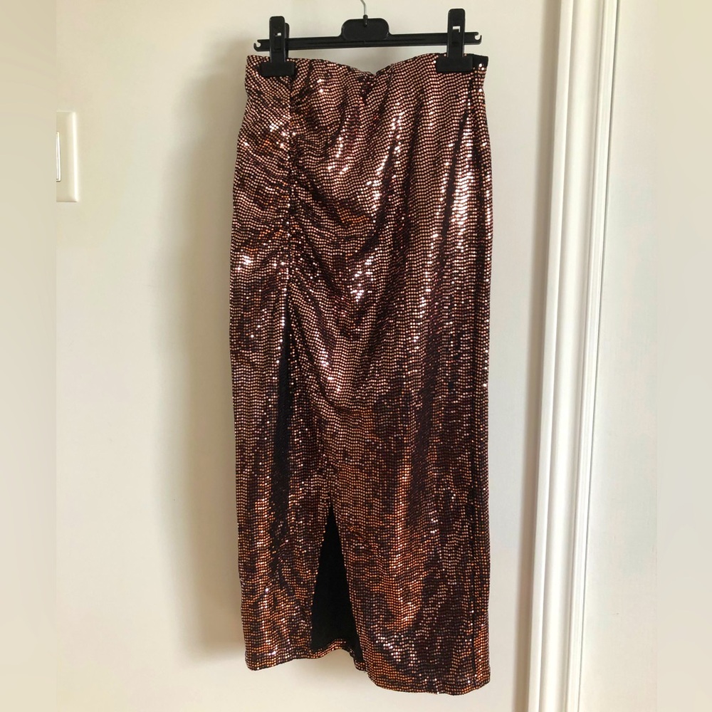 Sequin Bronze Skirt